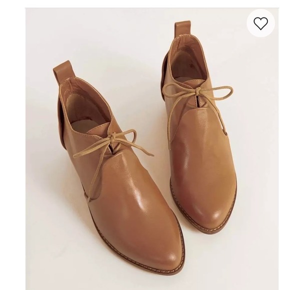 Kelsi Dagger Brooklyn Tan Leather Lace Up Ankle Boots Women's Size Oxford 9.5 - Picture 2 of 8